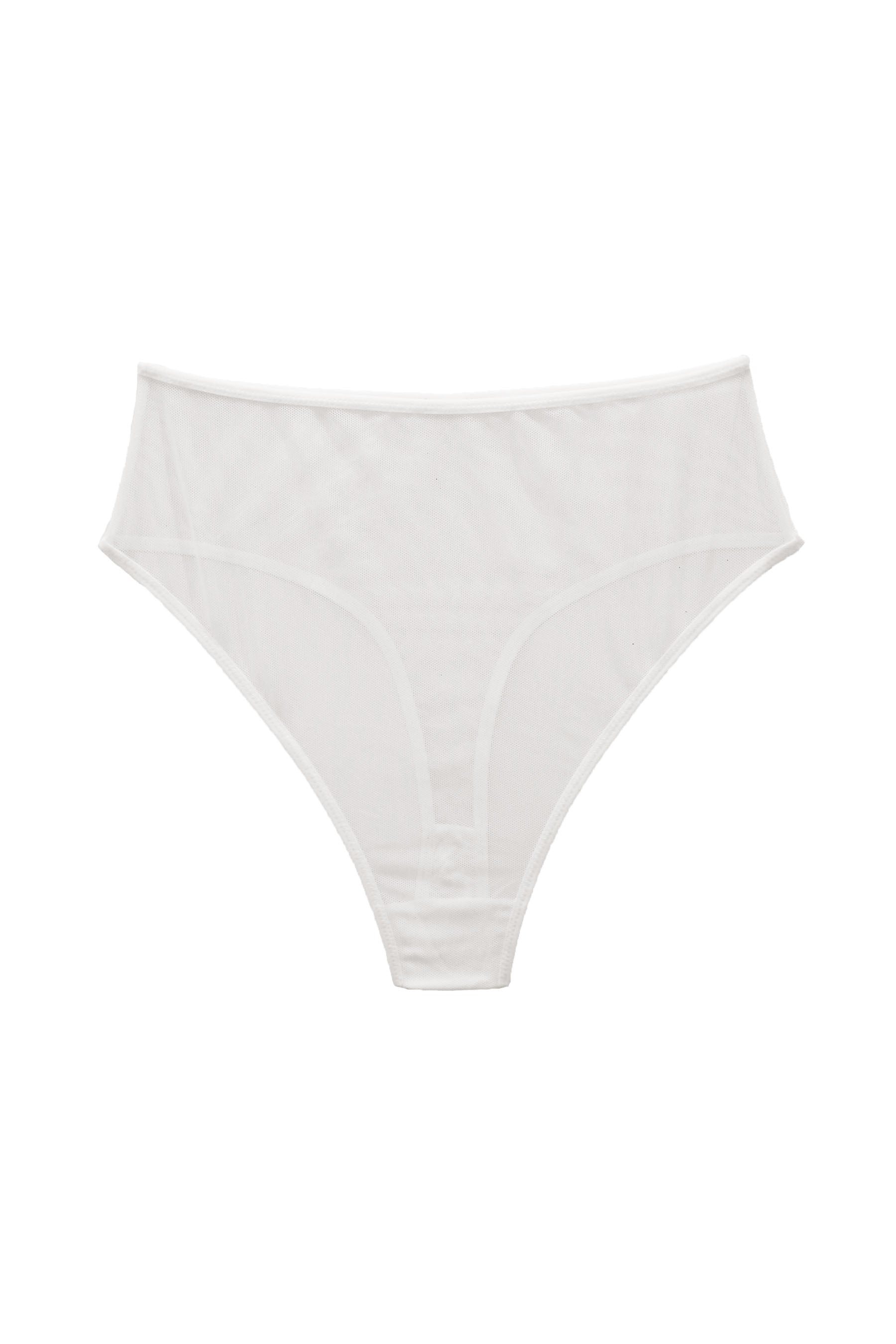 Georgie High Thong in White - MARY YOUNG
