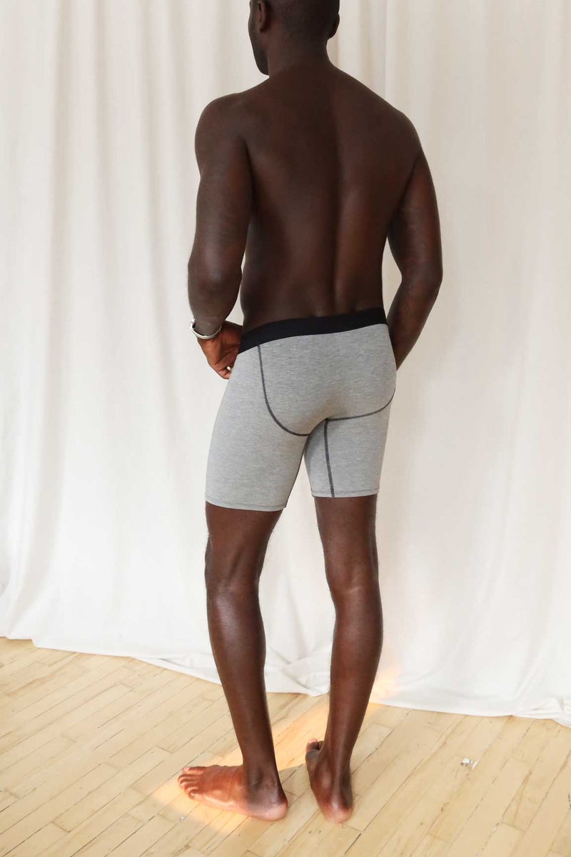 YATEEN Men's Split Side Boxer Briefs Underwear Breathable Underpants at   Men's Clothing store