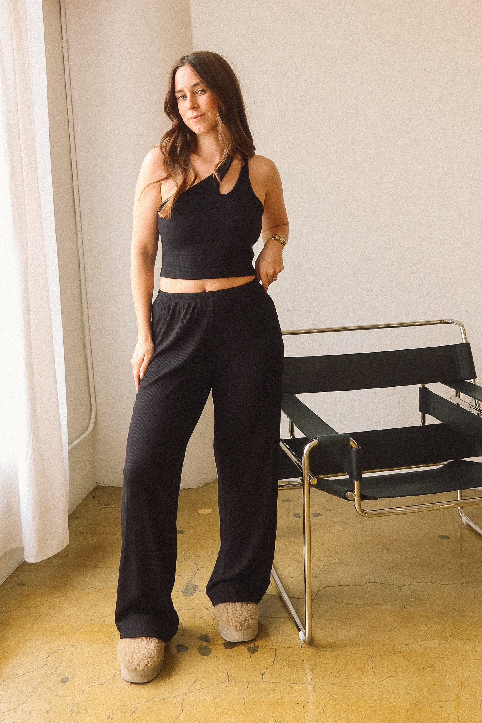 Landry Pant in Black Rib - MARY YOUNG