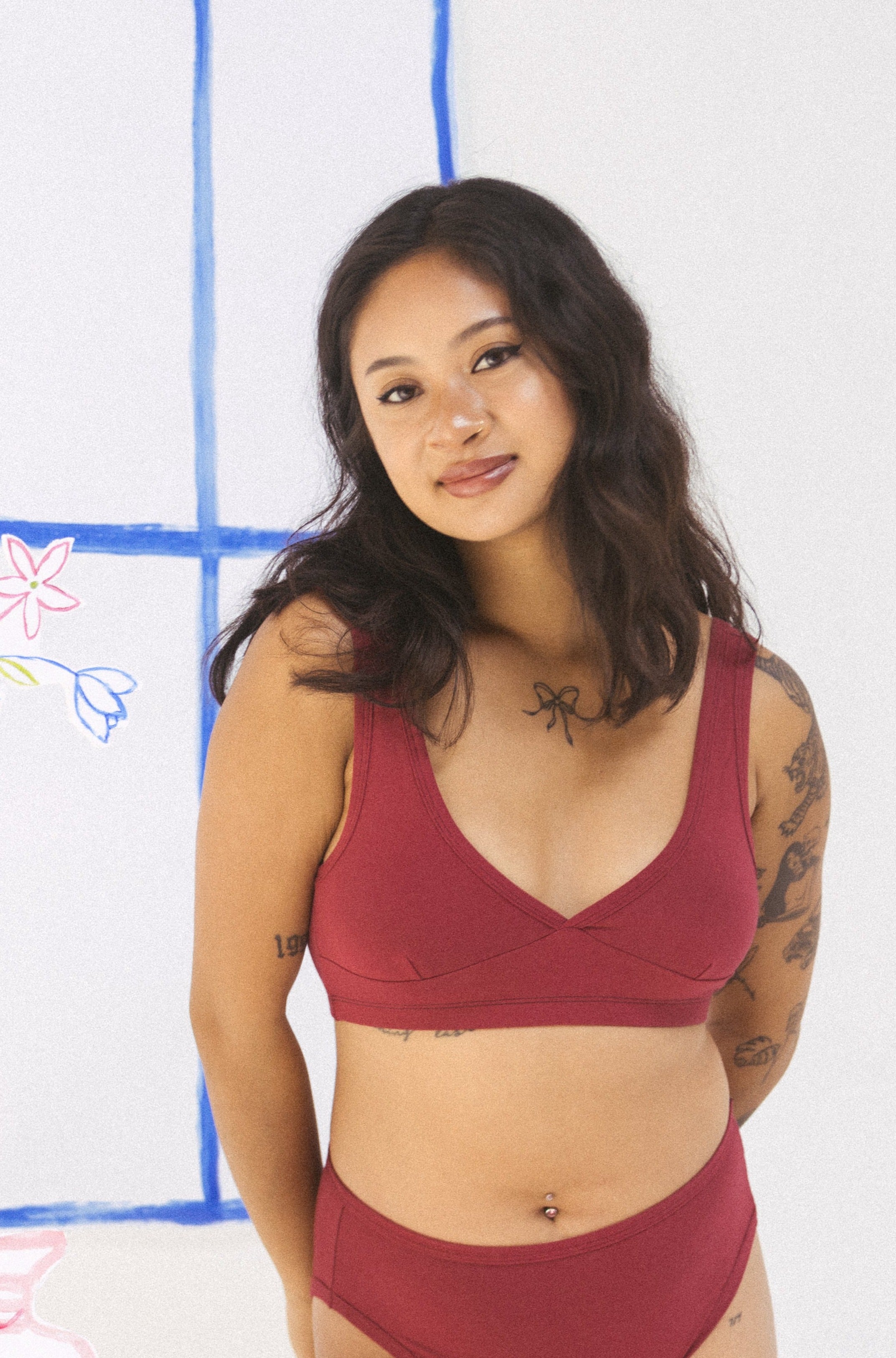 MARY YOUNG Eden Bra in Wine  Ethical Canadian Made Lingerie