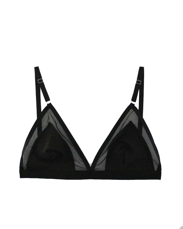 Contrast Bra in Black - MARY YOUNG