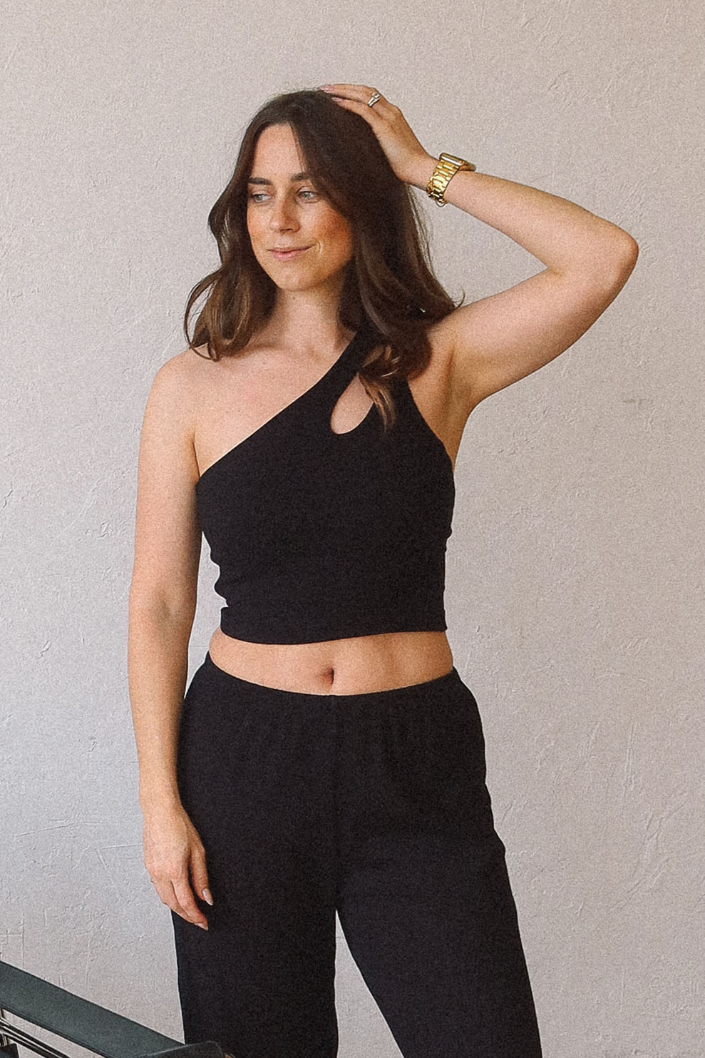 Effie Crop in Black Rib - MARY YOUNG