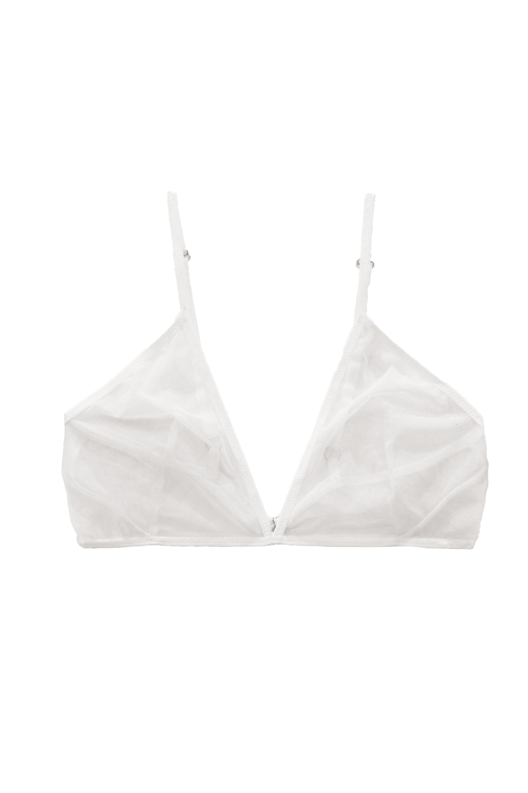 Bamboo Triangle Bra & Thong/Briefs Set - All White – Lounge Underwear