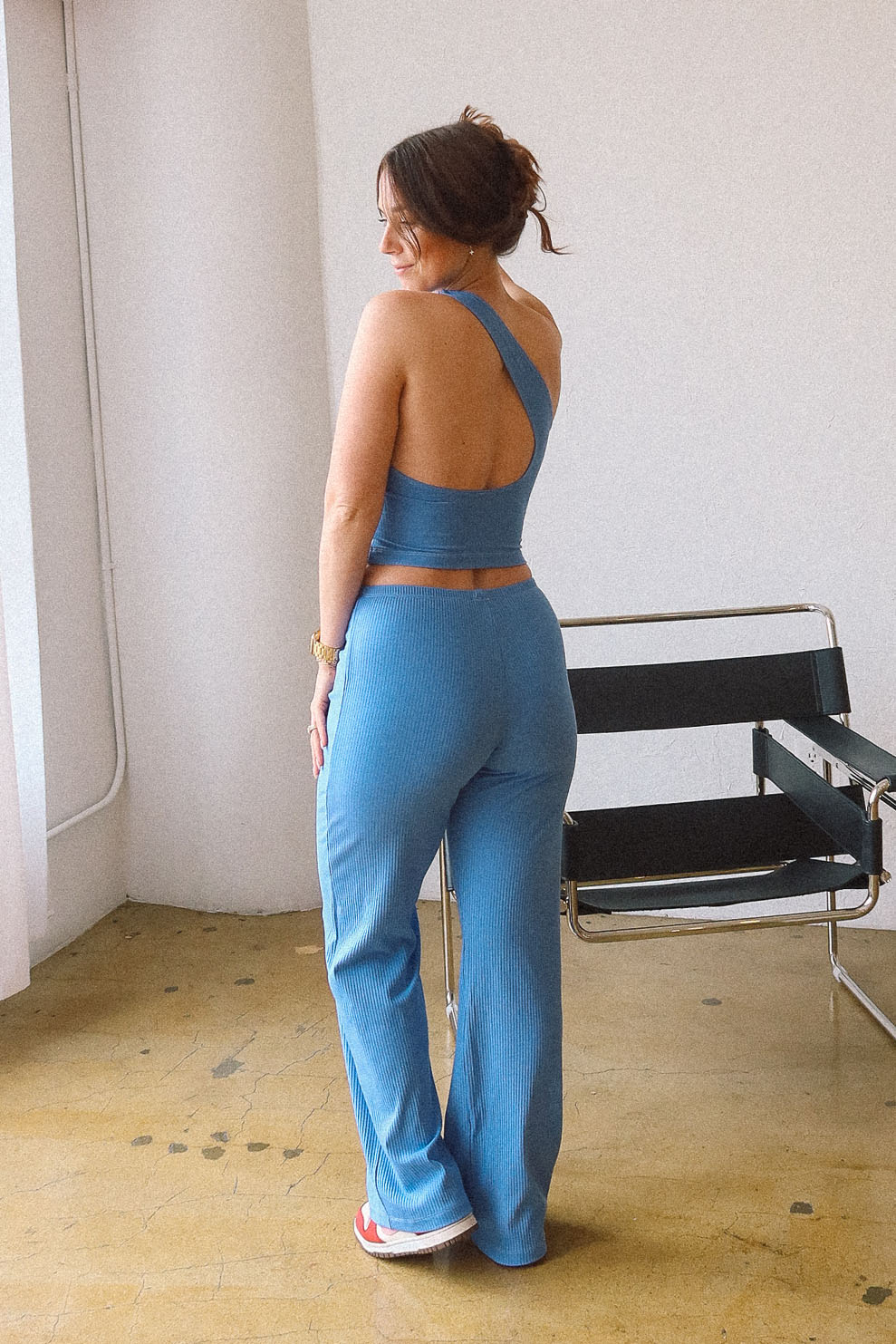 Landry Pant in Cornflower Rib - MARY YOUNG
