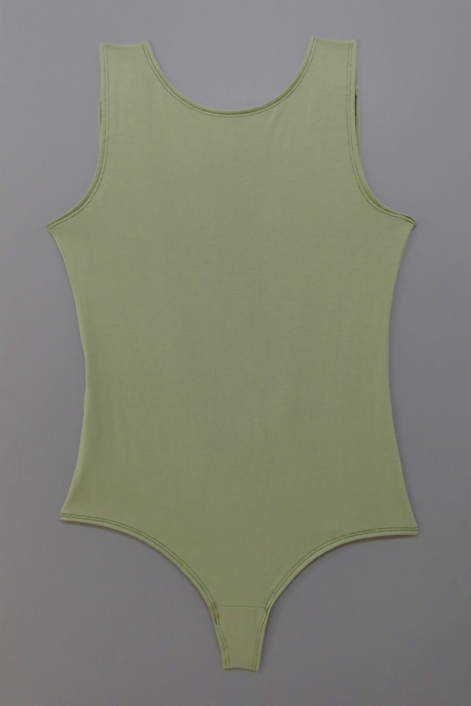 Backless Thong Bodysuit in Sage - MARY YOUNG