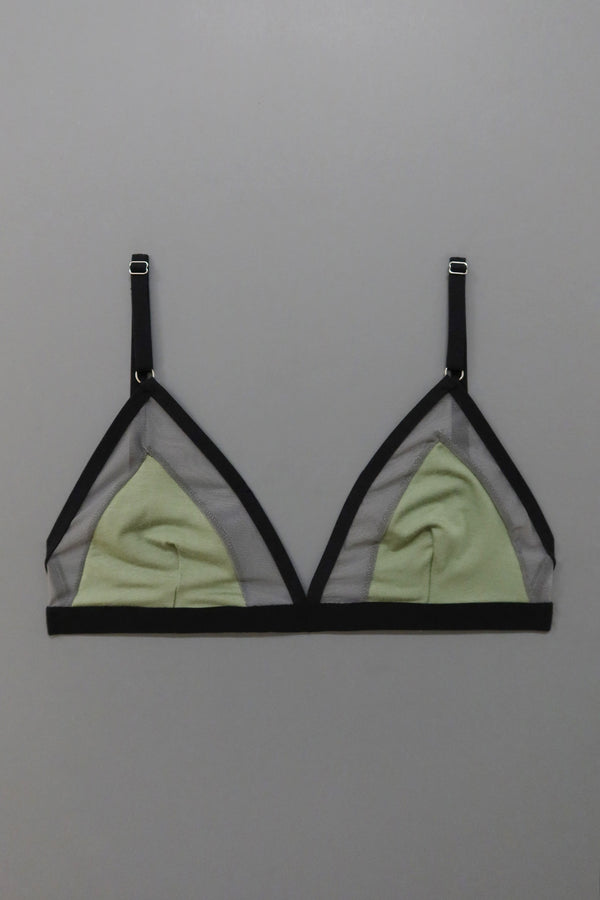 Contrast Bra in Sage - MARY YOUNG