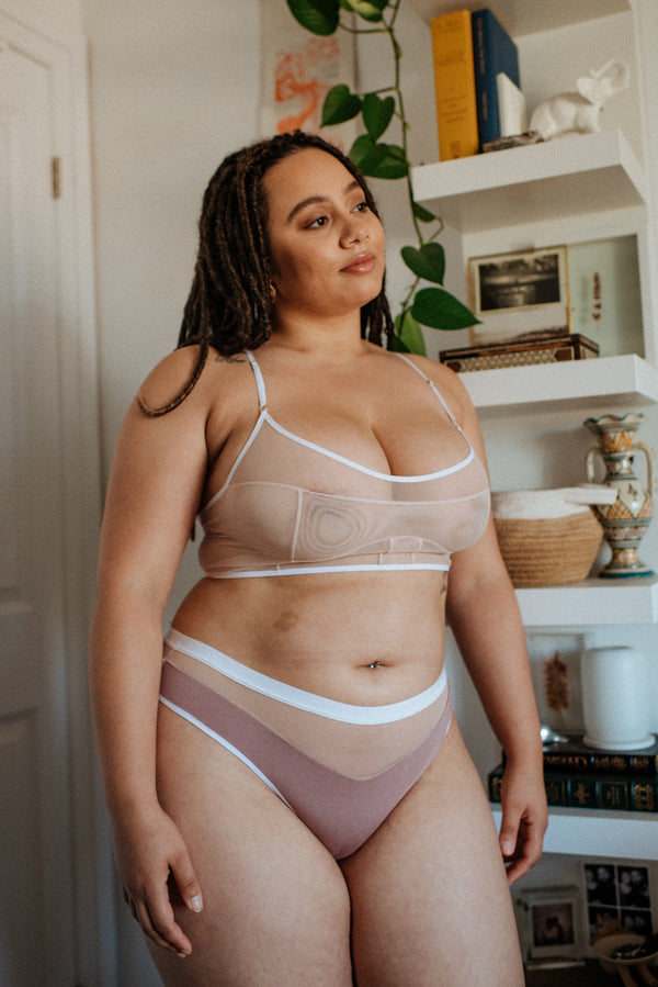 Low Rise Logan Bikini in Dusty Rose Sample - MARY YOUNG