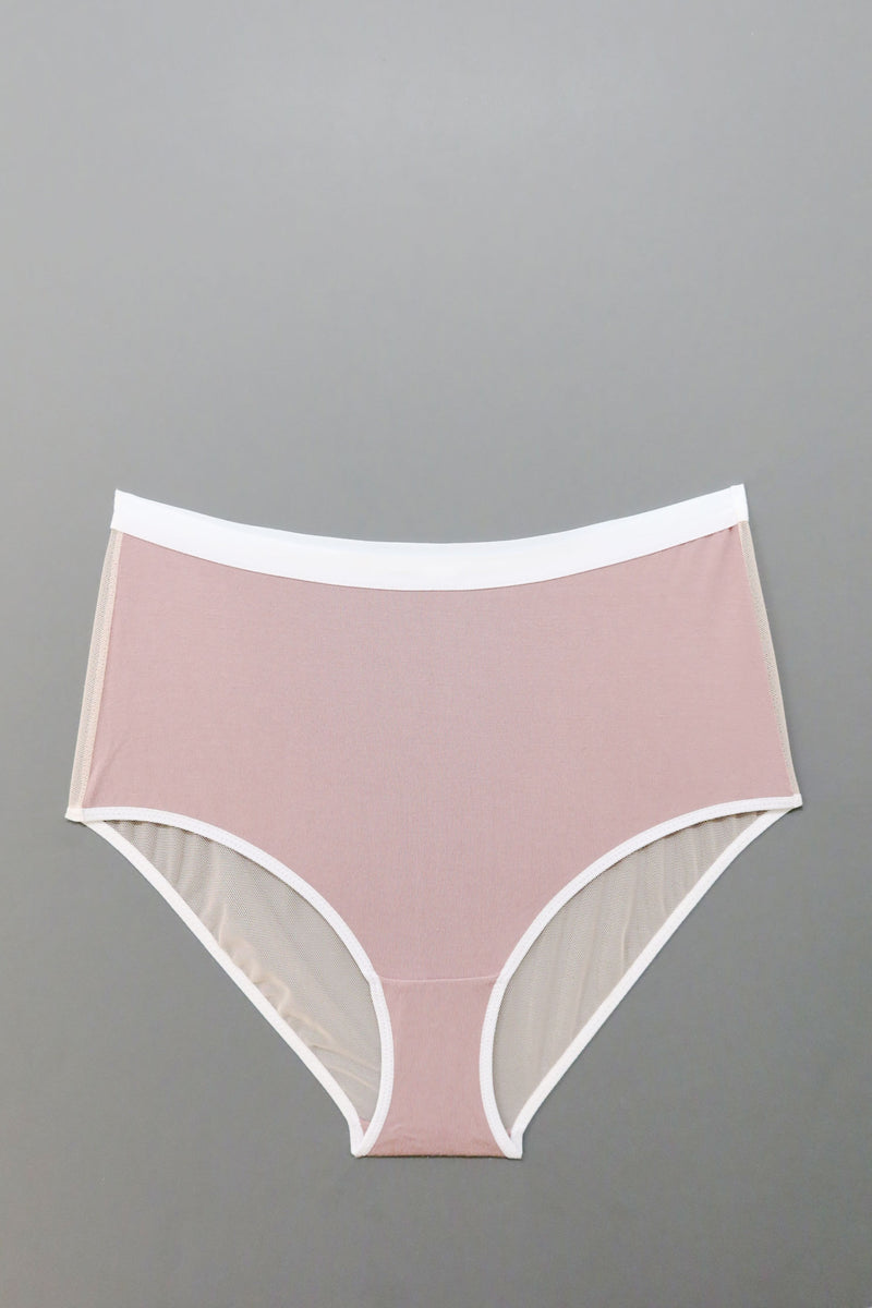 Lux High Waist Brief in Dusty Rose - MARY YOUNG