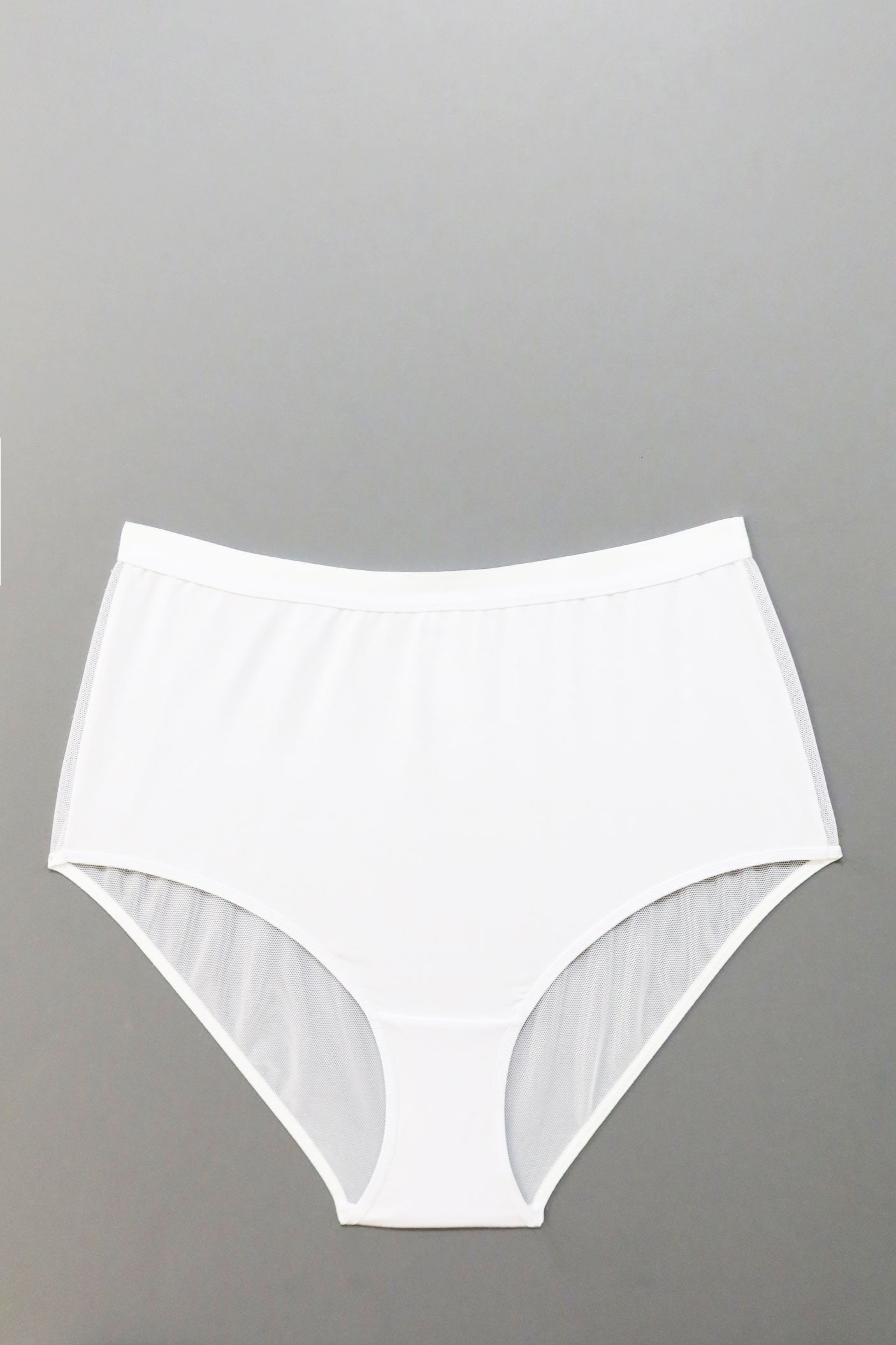 Plus Size White Light Control High Waisted Full Briefs