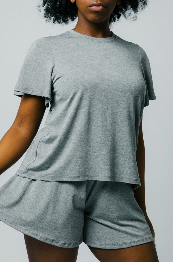 Malak Tee in Grey Sample - MARY YOUNG