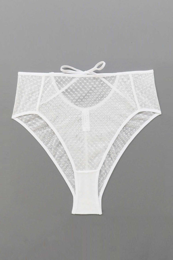 Myah High Brief in White Sample - MARY YOUNG