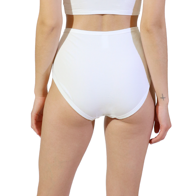 Orly High Brief in White Sample - MARY YOUNG