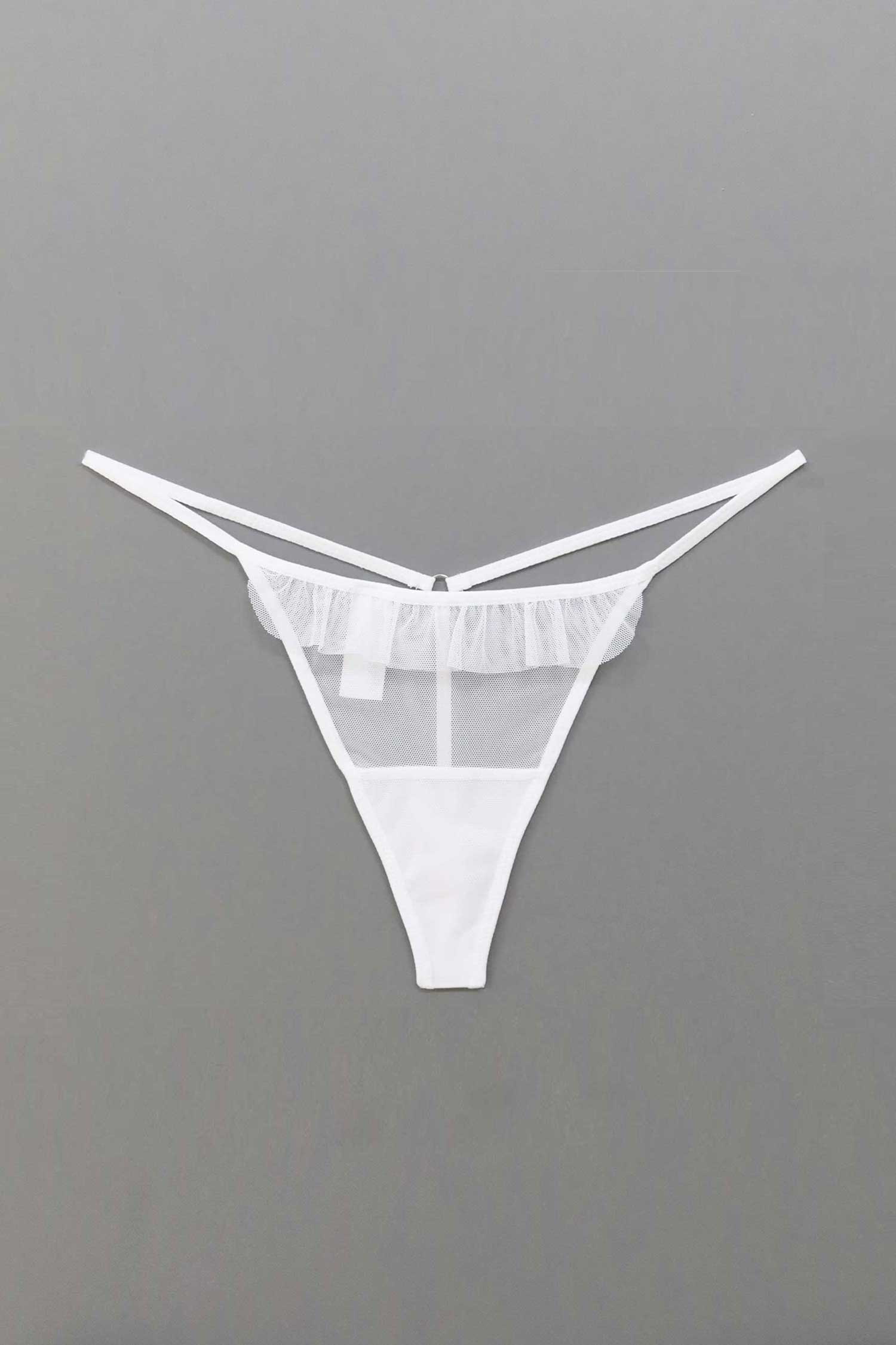 Remi G-String in White - MARY YOUNG