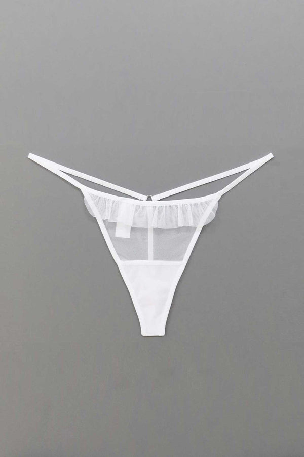 Remi G-String in White - MARY YOUNG