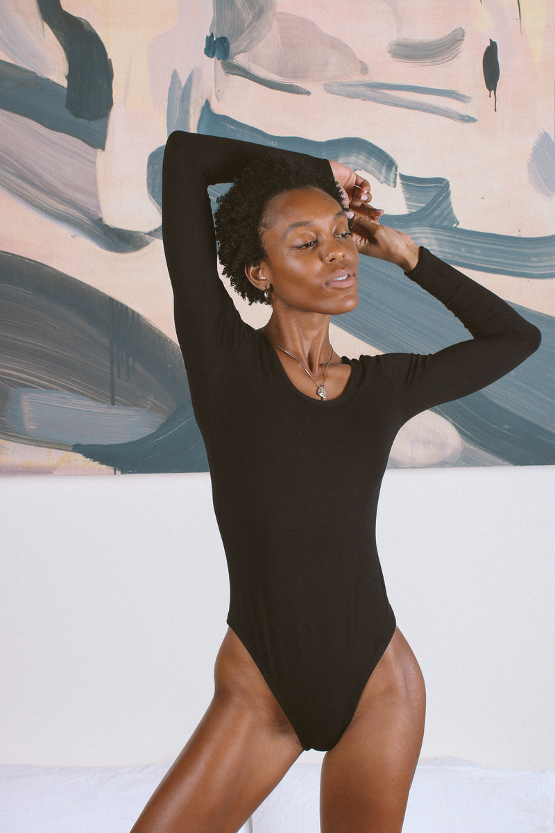 Arlin Bodysuit in Black - MARY YOUNG