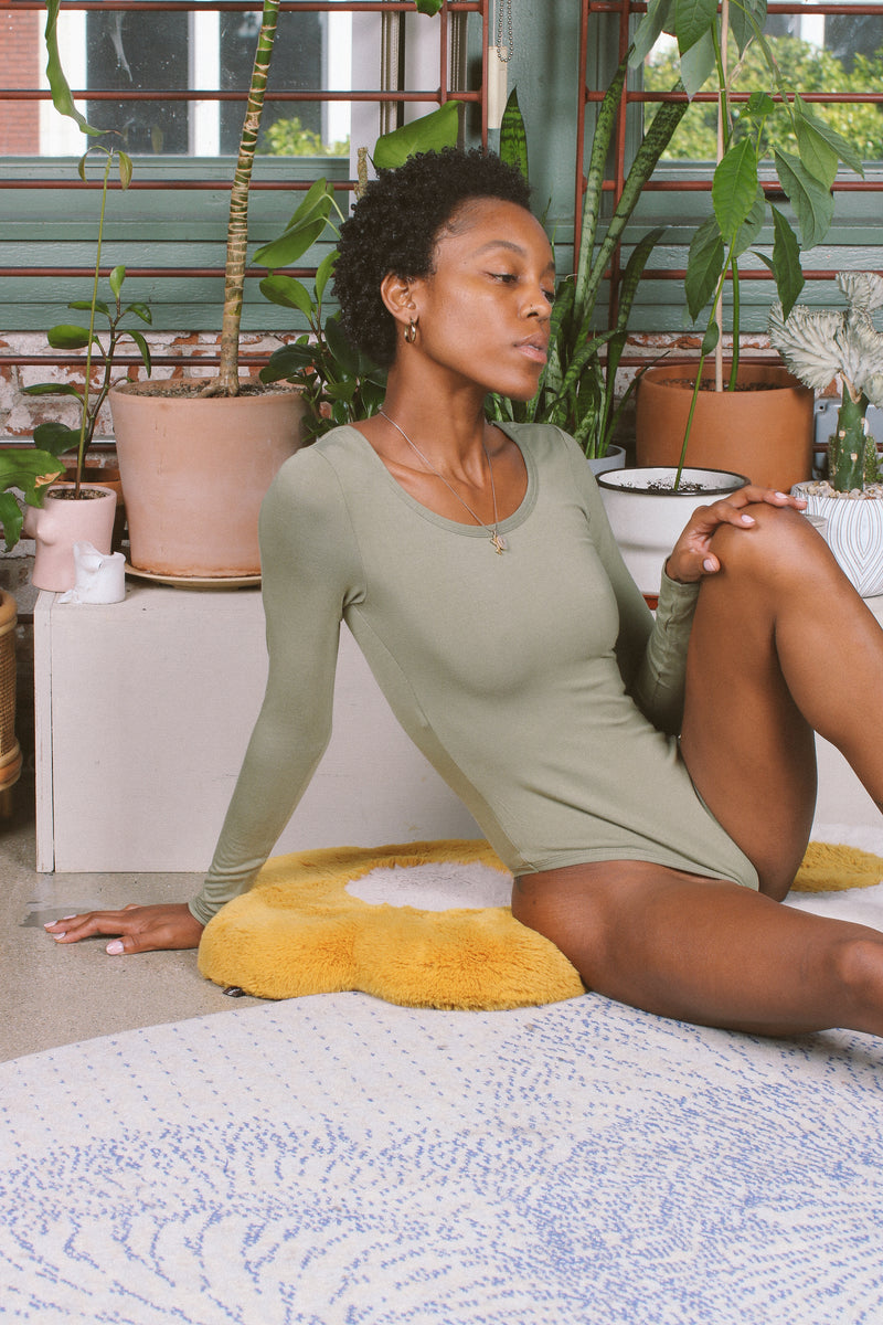 Arlin Bodysuit in Sage - MARY YOUNG