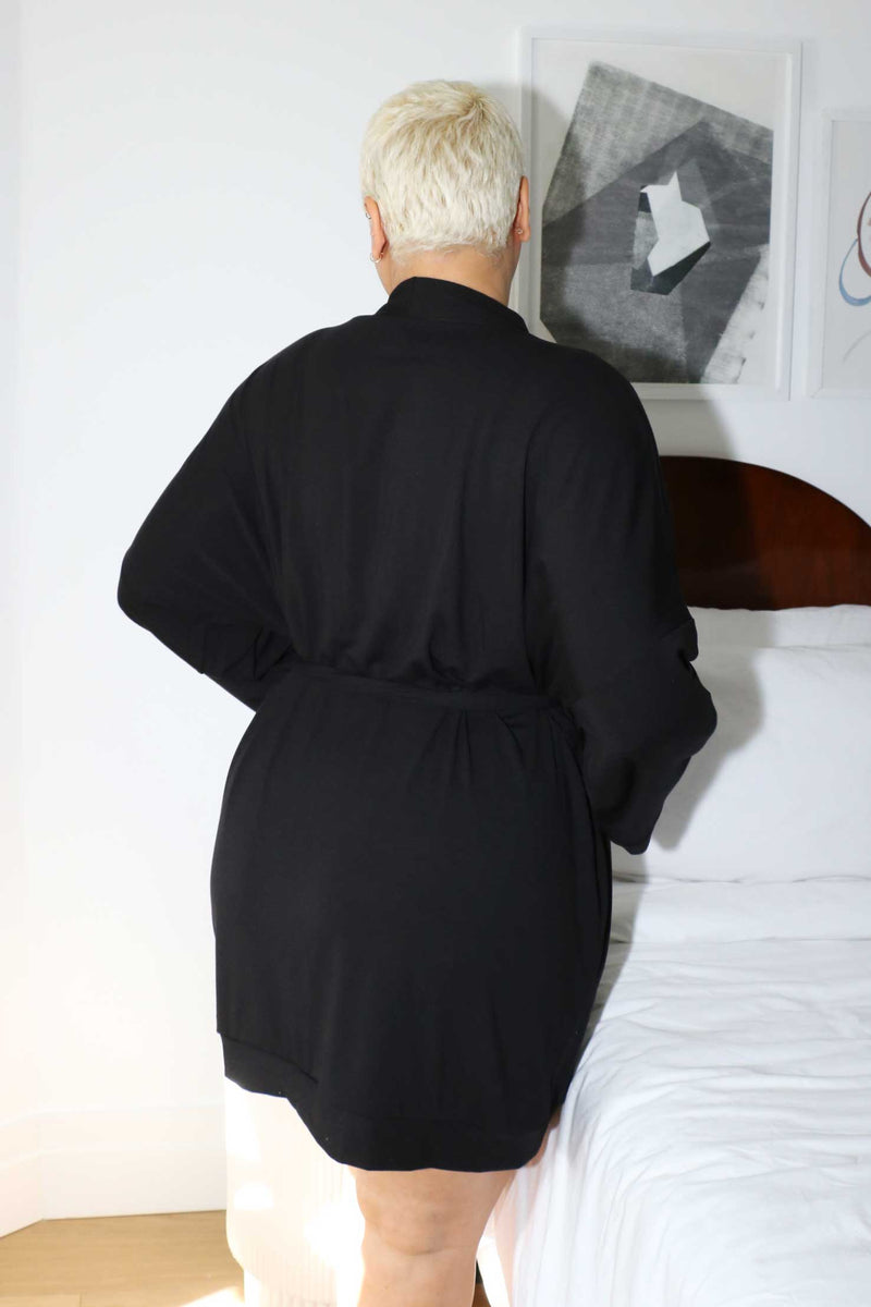 Oli Robe in Black - MARY YOUNG